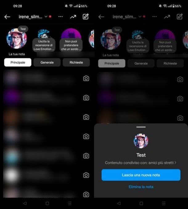 Come eliminare le Note su Instagram