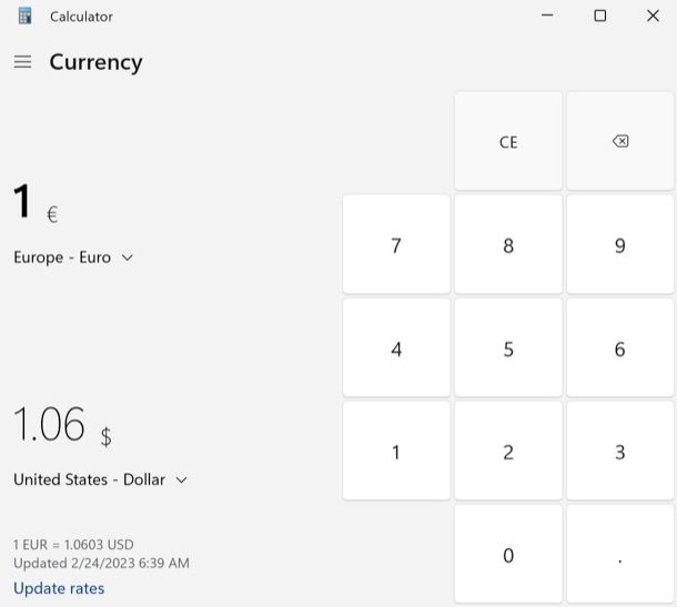 Calcolatrice Windows