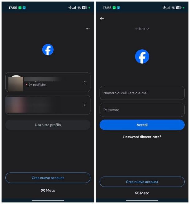 Come entrare in account Facebook multipli