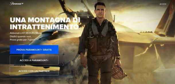 Paramount iscrizione PC