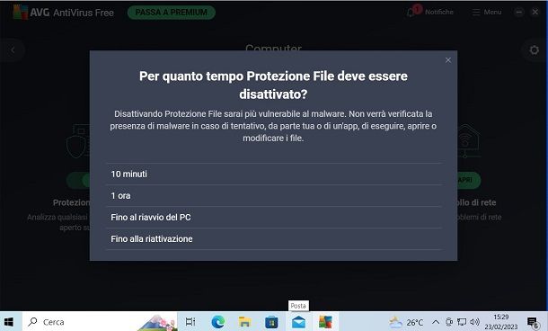 avg disattivare