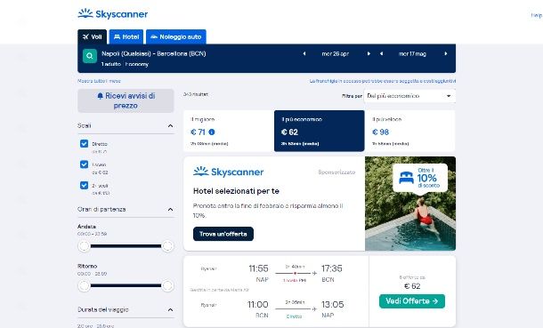 Skyscanner sito