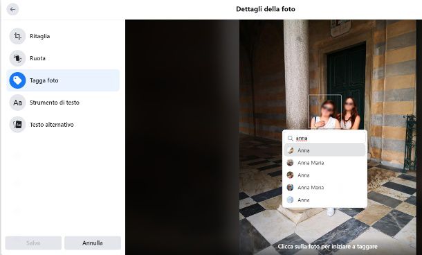 Taggare su fb