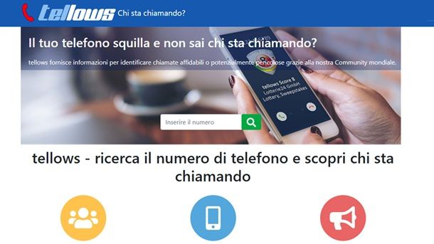 Tellows ricerca numero