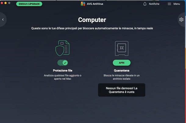 avg disattivare mac