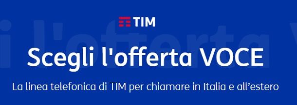 L'offerta solo telefono fisso di TIM