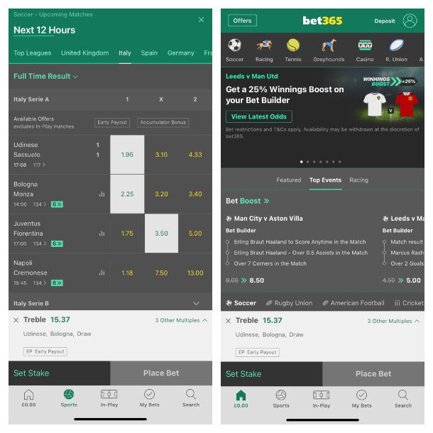 Bet365 scommesse sport