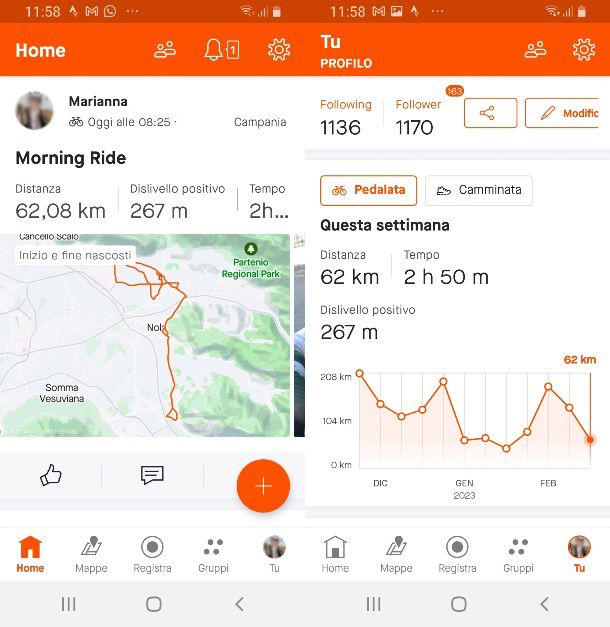 Strava per bici