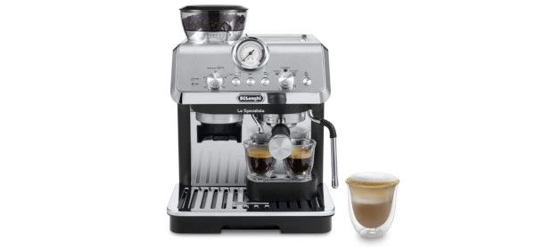 interfaccia macchina da caffè automatica a grani con diverse modalità di preparazione