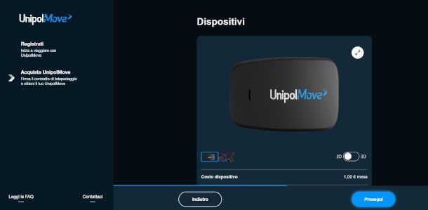 personalizzazione servizio Unipolmove