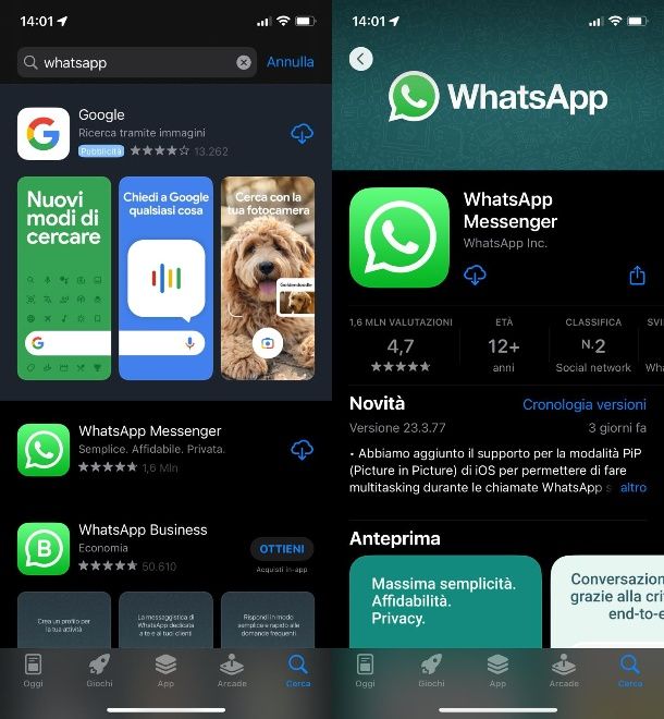 Scaricare WhatsApp da iPhone