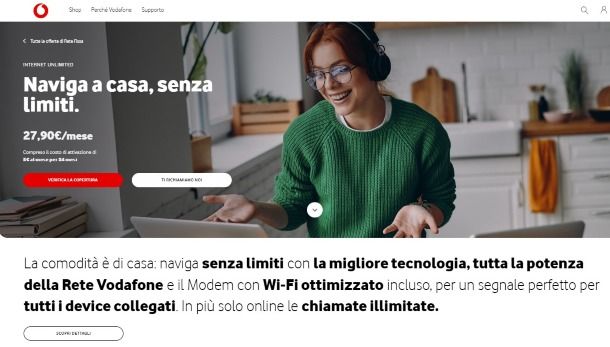 Vodafone Offerte Internet Casa illimitato