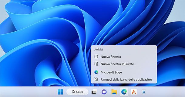 Come rimuovere icone dalla barra delle applicazioni Windows 11