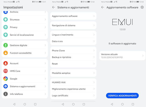 Aggiornare Android su smartphone