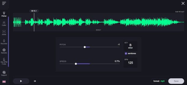 interfaccia sito Vocalremover