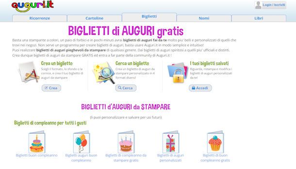 Biglietti di auguri da stampare gratis