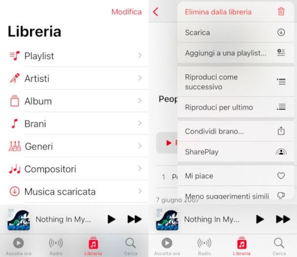 Schermate Apple Music