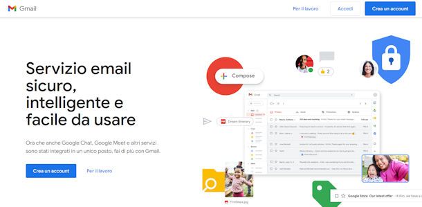 Creare posta elettronica Gmail