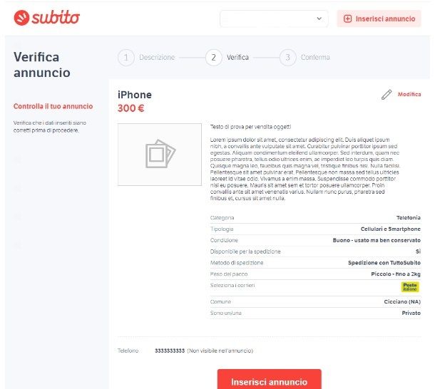 subito.it vendere
