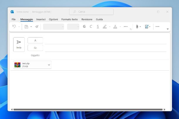 Come comprimere un file Word per inviarlo via mail