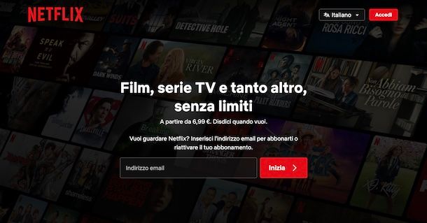 Abbonarsi a Netflix da browser