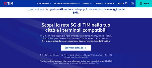 Verificare copertura TIM