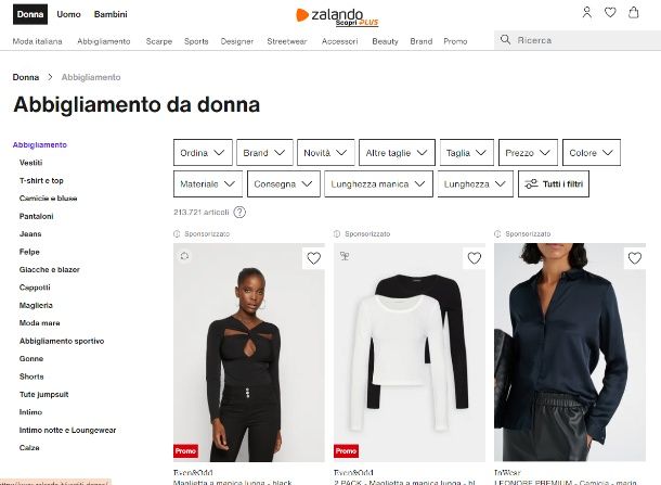 Zalando acquisti