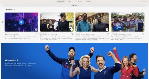 download episodio serie TV da app TV su Mac