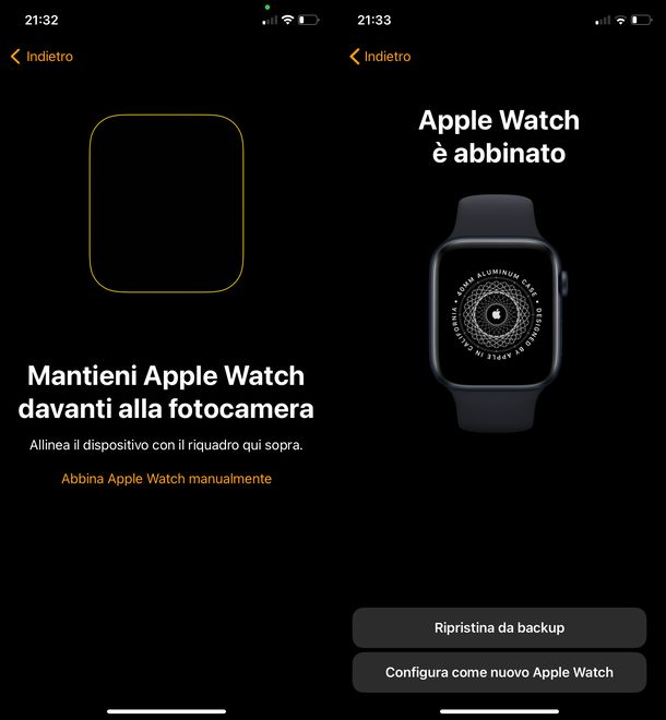 Abbinare Apple Watch