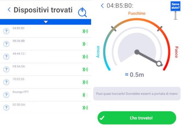 schermate app Find My Bluetooth Device