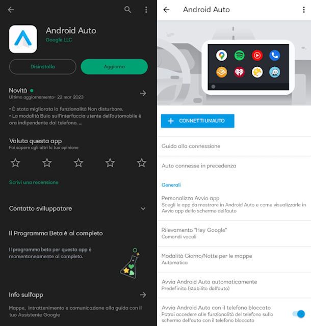 Come aggiornare Android Auto