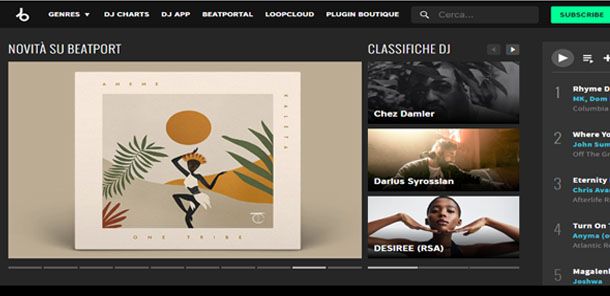 Beatport per scaricare musica per dj