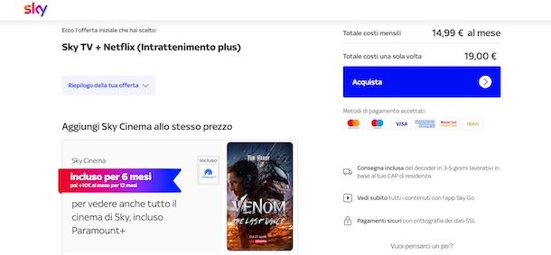 Abbonarsi a Netflix con Sky
