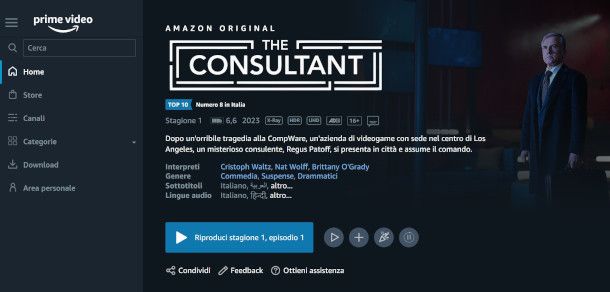 download serie TV su app Amazon Prime Video per PC