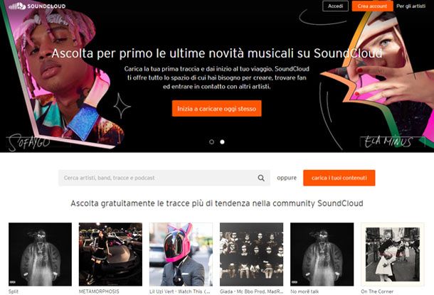 Spund Cloud per scaricare musica gratis