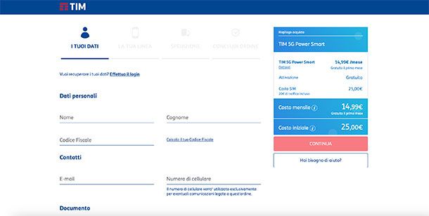Come passare a TIM online mobile