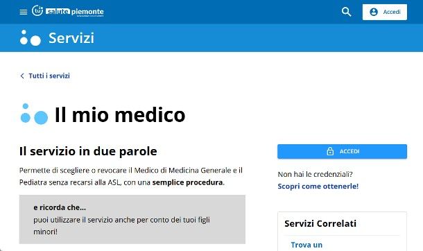 Come cambiare pediatra online: Piemonte