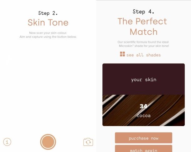 App fondotinta Microskin ColourMatch