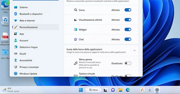 Come aggiungere meteo alla barra delle applicazioni Windows 11