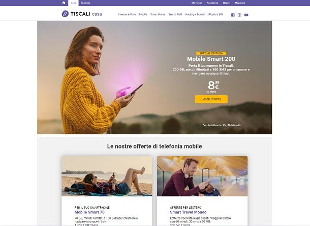 Tiscali Mobile offerte