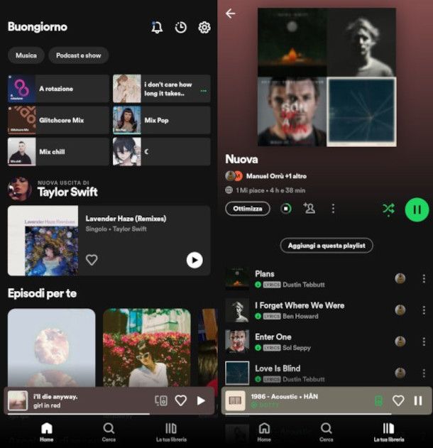 app Spotify download di una playlist