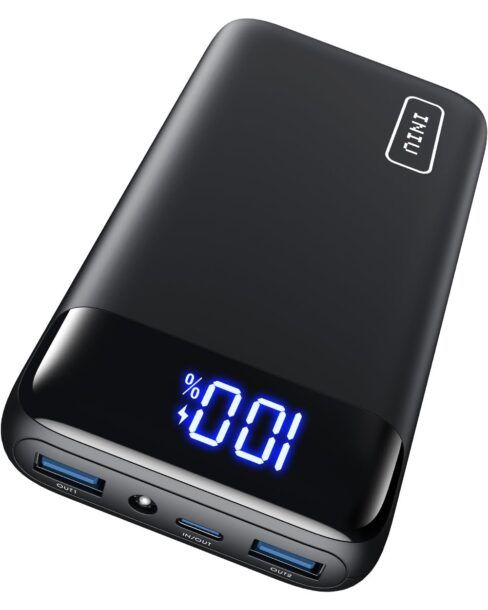 Power Bank Ricarica Rapida Doppia Uscita USB 2 Dispositivi  Contemporaneamente Compatibile IOS Android