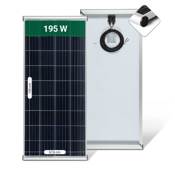 PANNELLO SOLARE FOTOVOLTAICO Monocristallino Da 50W 21V Con Pinze A