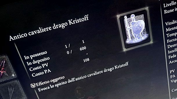 Antico cavaliere Drago Kristoff Elden Ring