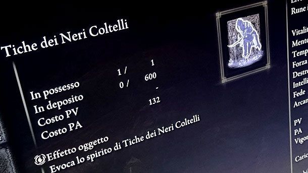 Spirito Tiche dei Neri Coltelli Radagon Elden Ring