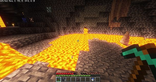 lago di lava sotterraneo minecraft