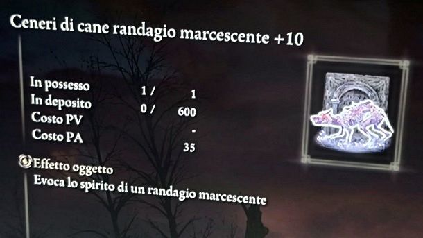 Ceneri di cane randagio marcescente Elden Ring