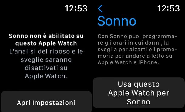 Abilitare Sonno su Apple Watch