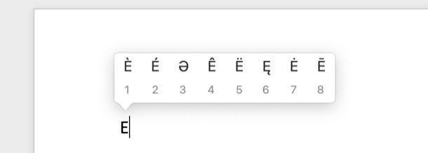 Inserire È maiuscola accentata su Mac