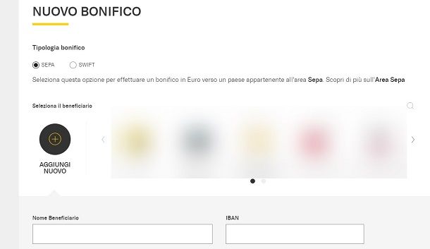 Come si fa un bonifico online